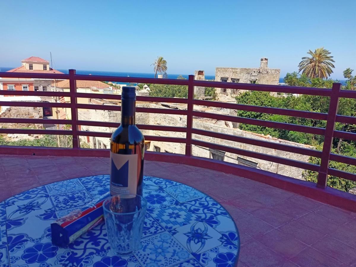 A Medieval Windmill Tower With Magnificent View Rhodes City Dış mekan fotoğraf